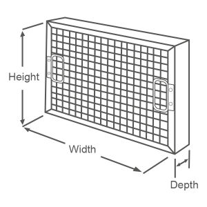How to measure a mesh grease filter when ordering form the filter buisness